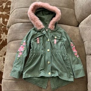Little Lass Toddler Army Green Jacket
